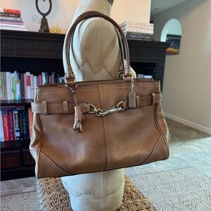 Coach Camel Leather Tote